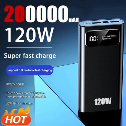 Batterie externe 200000mAH 120W,Iphone,Samsung,Xiaomi..